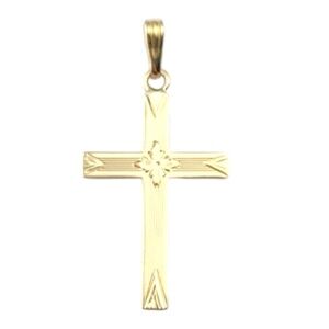 Esemco 14 Karat Yellow Gold Cross Pendant #21262